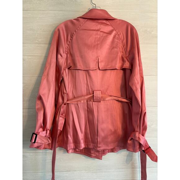 I.N.C. International Concepts pink belted satin jacket - Picture 4 of 7